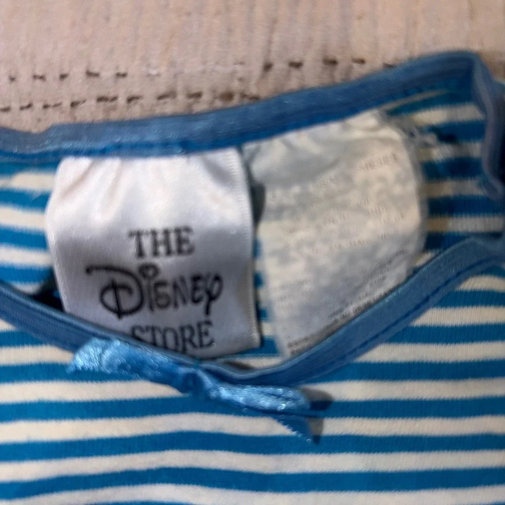 Vintage Disney Store 101 Dalmatians Striped Bodysuit Blue‎ White 3 Months